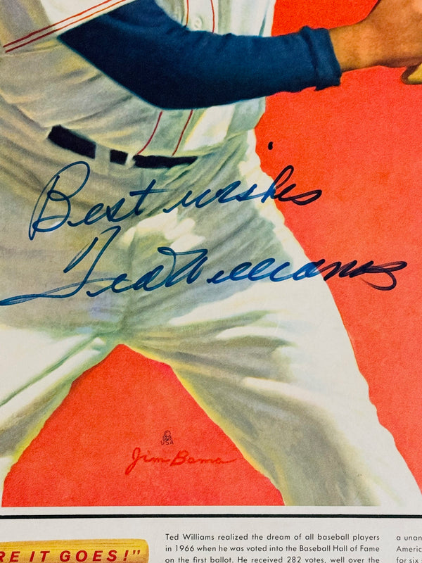 Ted Williams Autographed 16x20 Poster (JSA)