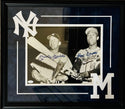 Mickey Mantle Hank Aaron Autographed Framed 11x14 Photo (JSA)