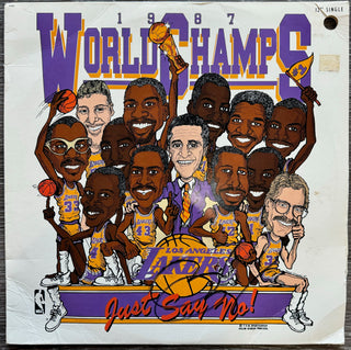 Pat Riley Signed L.A. Lakers 1987 World Champs - Just Say No! Original Vinyl Album (JSA)