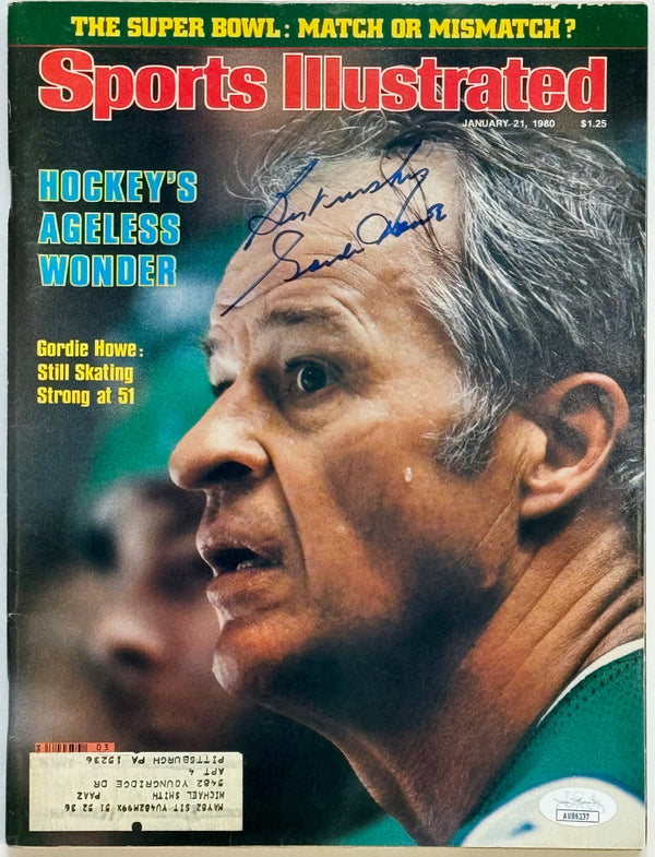 Gordie Howe Autographed Sports Illustrated Magazine January 21 1980 (JSA)