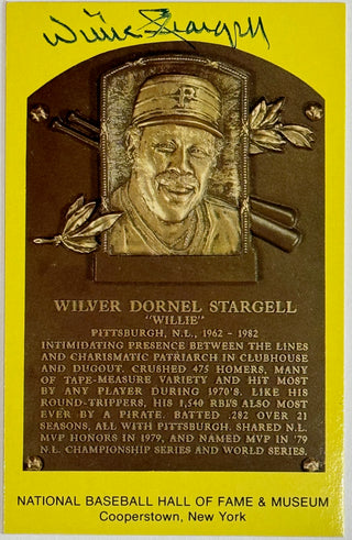 Willie Stargell Autographed Hall of Fame Plaque (JSA)