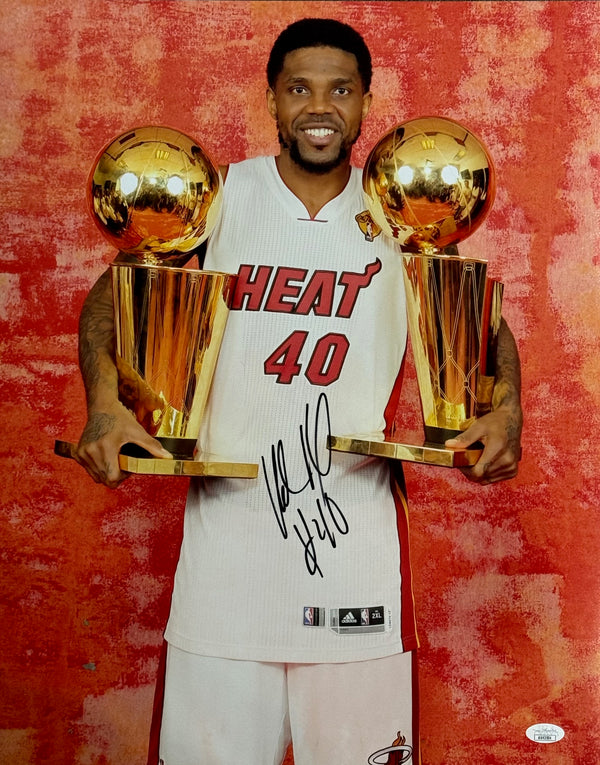 Udonis Haslem Autographed Heat 16x20 Basketball Photo (JSA)