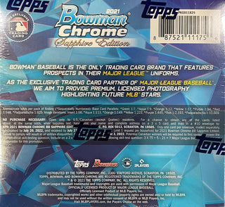 2021 Bowman Chrome Sapphire Edition Baseball Hobby Box