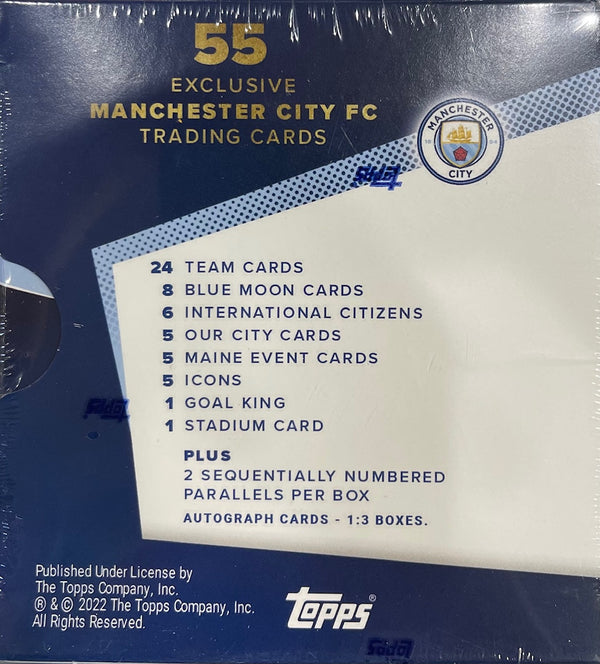 2021-22 Topps Manchester City FC Official Team Trading Cards Box