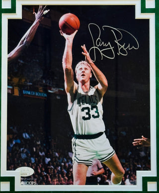 Larry Bird Autographed 8x10 Framed Basketball Photo (JSA)