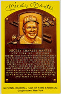 Mickey Mantle Autographed Hall of Fame Plaque (JSA)