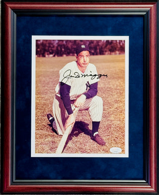 Joe DiMaggio Autographed 8x10 Framed Baseball Photo (JSA)