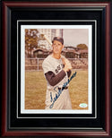 Ted Williams Autographed 8x10 Framed Baseball Photo (JSA)