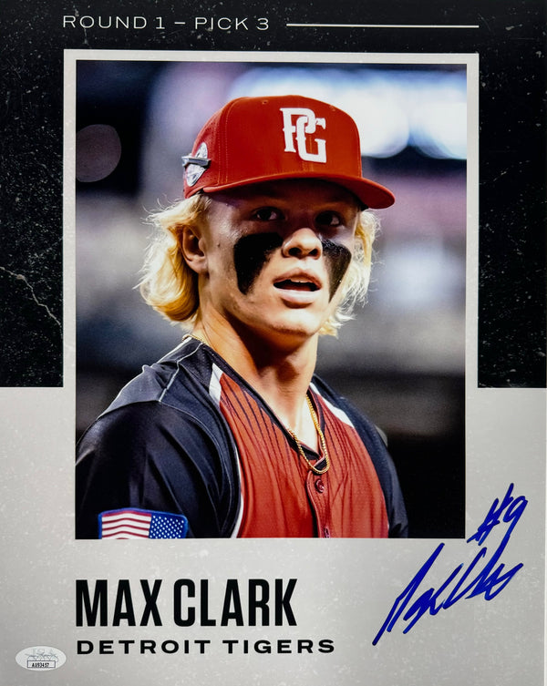 Max Clark Autographed 11x14 Baseball Photo (JSA)