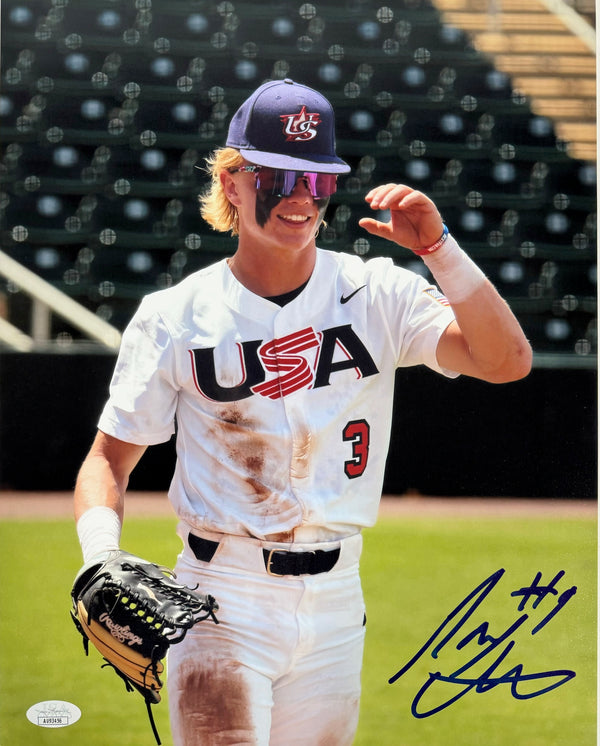 Max Clark Autographed 11x14 Baseball Photo (JSA)