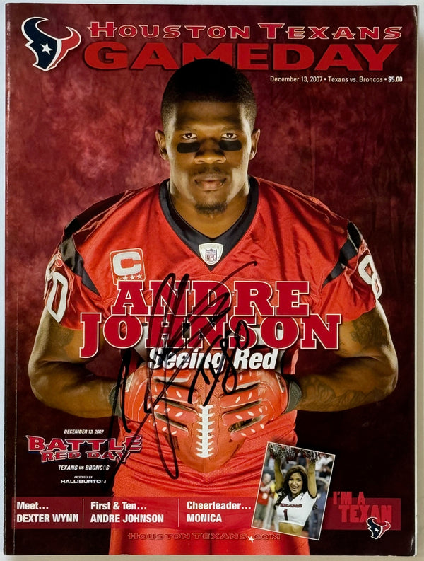 Andre Johnson Autographed Houston Texans Gameday Program December 13 2007