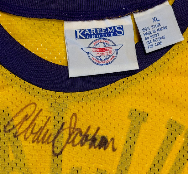 Abdul Jabbar Autographed Kareem's Choice XL Jersey Signed Twice (JSA)