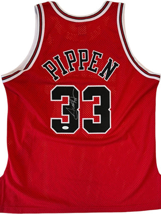 Scottie Pippen Autographed Bulls Authentic Champion Jersey (JSA)