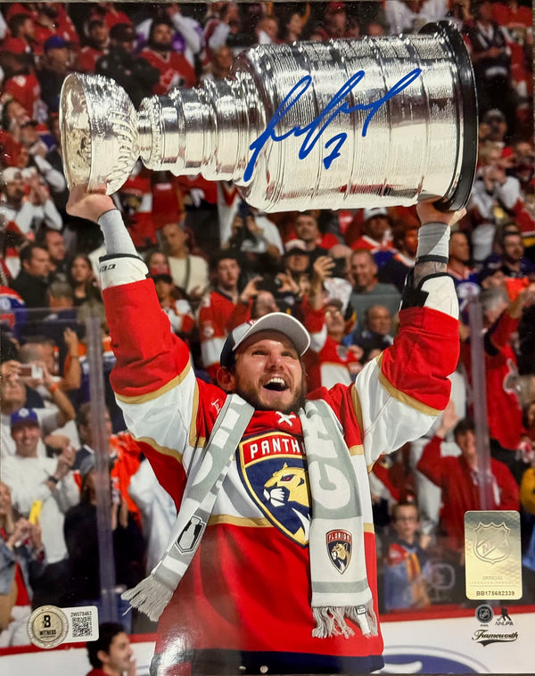 Dmitry Kulikov Autographed Panthers 8x10 Raising Stanley Cup (Beckett Witness)