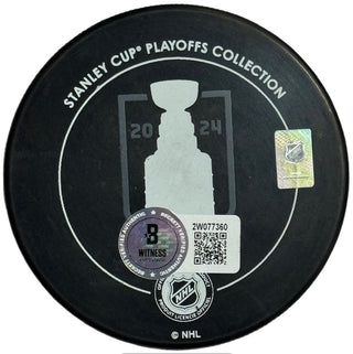 Sergei Bobrovsky Autographed Panthers Stanley Cup Champions Puck (Beckett Witness)