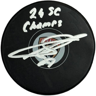 Sergei Bobrovsky Autographed "24 SC Champs" Florida Panthers Puck (Beckett Witness)