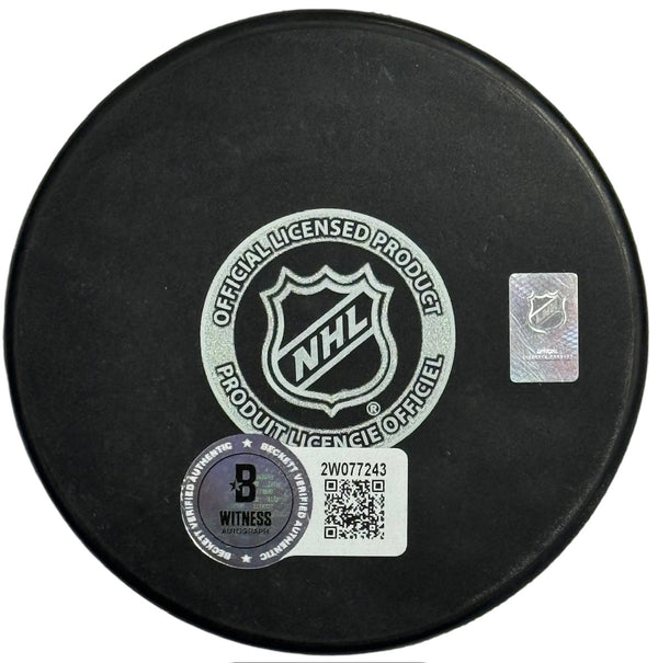 Sergei Bobrovsky Autographed "24 SC Champs" Florida Panthers Puck (Beckett Witness)