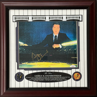 George Steinbrenner Autographed 17x17 Framed Photo (JSA)