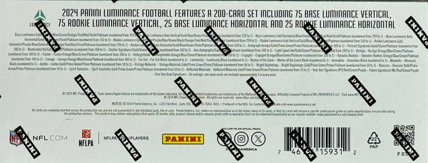 2024 Panini Luminance NFL Trading Card Hobby Box