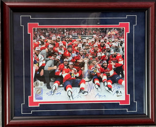 Florida Panthers Multi Signed 2024 Stanley Cup Champions 8x10 Framed Photo (Beckett)