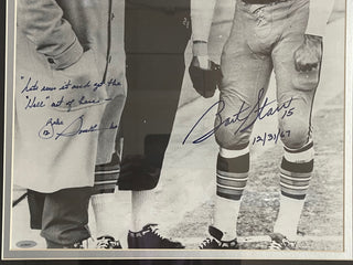 Bart Starr & Zeke Bratkowski Autographed 16x20 Framed Photo (Tri Star)