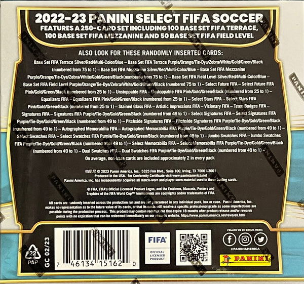 2022-23 Panini Select FIFA Soccer Trading Card Box