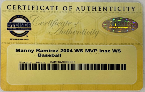 Manny Ramirez Signed 2004 World Series Official Major League Baseball (Steiner/MLB)