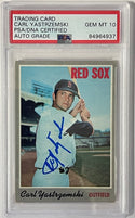 Carl Yastrzemski Signed 1970 Topps Card #10 PSA Auto GEM MT 10