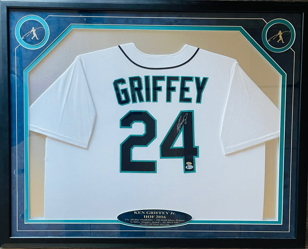 Ken Griffey Jr Autographed Framed Seattle Mariners Jersey (Beckett)