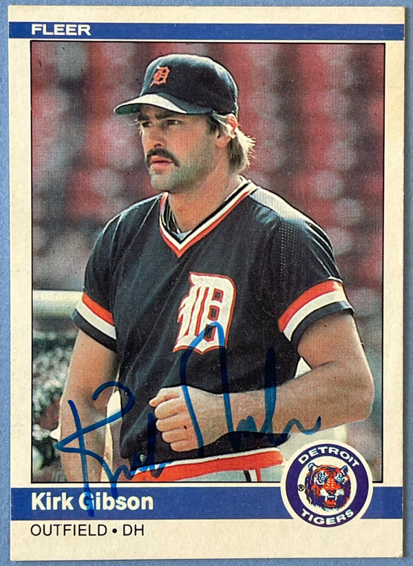 Kirk Gibson Autographed 1984 Fleer Card #80