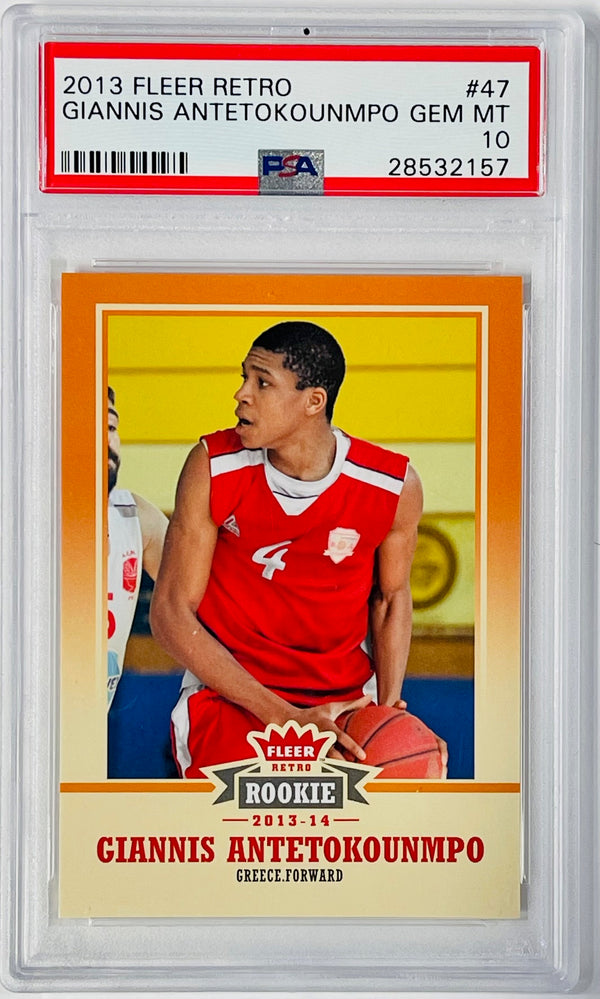 Giannis Antetokounmpo 2013-14 Fleer Retro RC #47 PSA 10 GEM MT