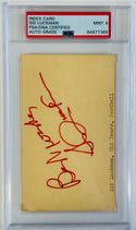 Sid Luckman Autographed Index Card PSA MINT 9