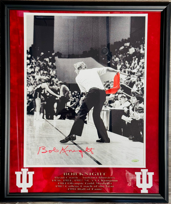 Bobby Knight Autographed Framed 16x20 Photo (Tri Star)