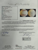 Willie Mays Autographed Official Major League Baseball Signed Twice (JSA)