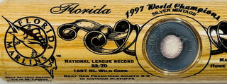 1997 World Champions Marlins Silver Mintage Commemorative Bat 6/1000