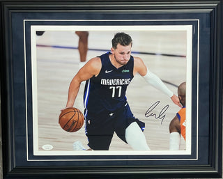 Luka Doncic Autographed Framed 11x14 Photo (JSA)