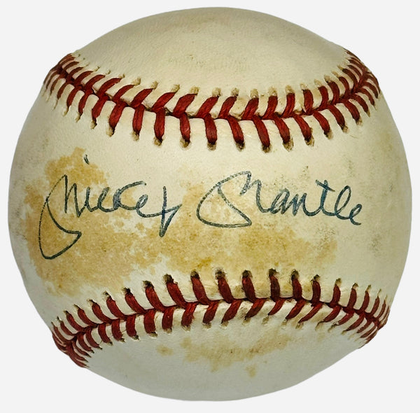 Mickey Mantle Autographed Official American League Bobby Brown Baseball (JSA)