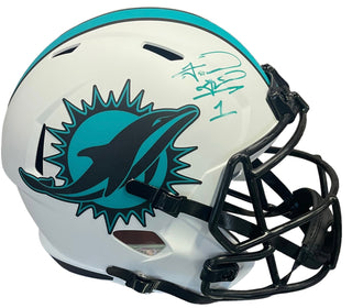 Tua Tagovailoa Autographed Miami Dolphins Lunar Full Size Helmet