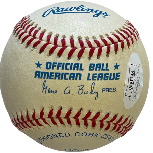 Derek Jeter Autographed Official American League Gene Budig Baseball (JSA)