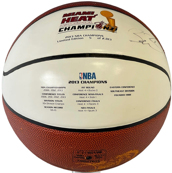 Dwyane Wade Autographed Spalding Comemorative Championship Basketball (PSA)