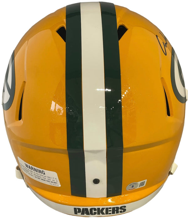 Christian Watson Autographed Green Bay Packers F/S Speed Helmet (Beckett)