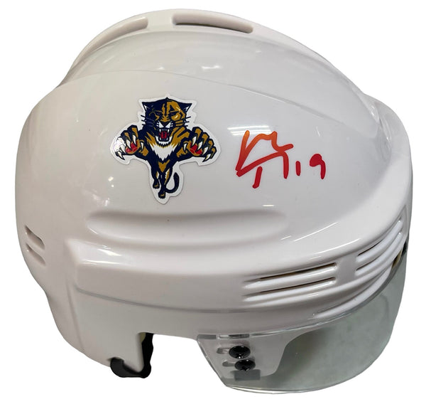 Matthew Tkachuk Autographed Panthers Mini Helmet (BAS)