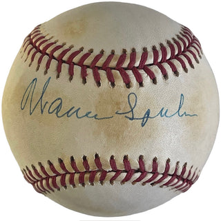 Warren Spahn Autographed Official National League Baseball (JSA)