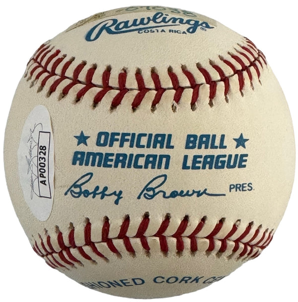 Whitey Ford Autographed Official American League Baseball (JSA)