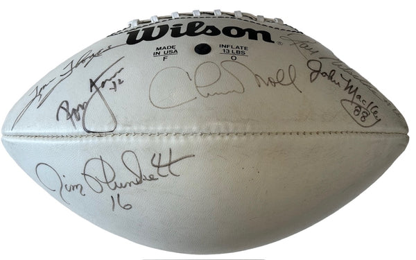 Ronnie Lott Chuck Noll Ray Nitschke Autographed Wilson Football