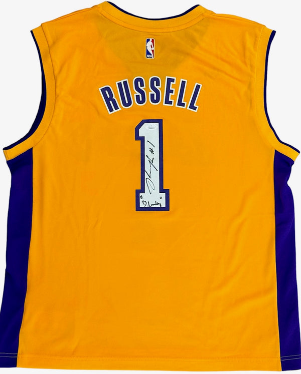 D'Angelo Russell Autographed Los Angeles Lakers Adidas Jersey (JSA)