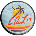 Evan Rodrigues Autographed Reverse Retro Florida Panthers Puck (Beckett)