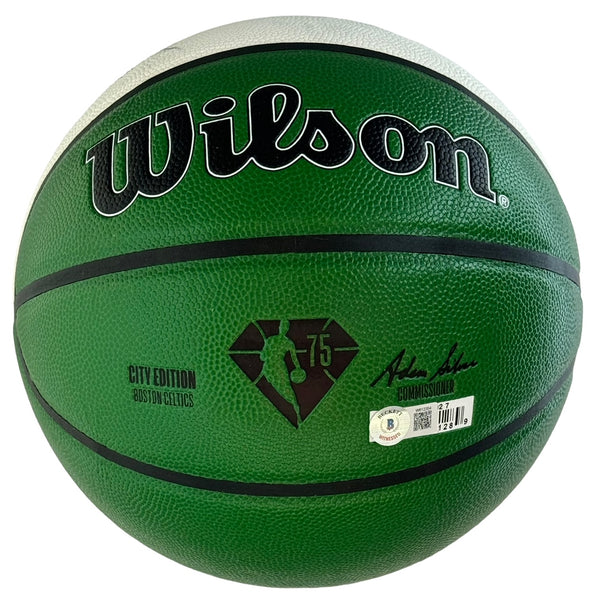 Kevin McHale Signed Boston Celtics 75th Anniversary City Edition Wilson NBA Basketball  (Beckett Witnessed)