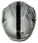 Josh Jacobs Autographed Las Vegas Raiders Speed Mini Helmet (Beckett Witnessed)