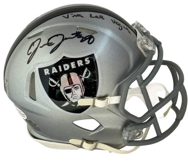 Josh Jacobs Autographed Las Vegas Raiders Speed Mini Helmet (Beckett Witnessed)